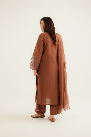 3 Piece Slub Khaddar Embroidered Suit (CP0340)