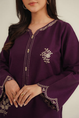 2 Piece Cotton Karandi Embroidered Suit (CP0342)