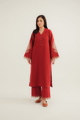 2 Piece Cotton Karandi Embroidered Suit (CP0344)