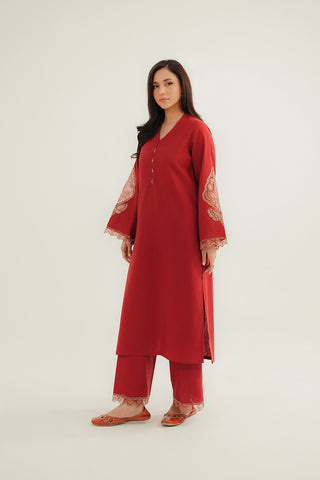 2 Piece Cotton Karandi Embroidered Suit (CP0344)