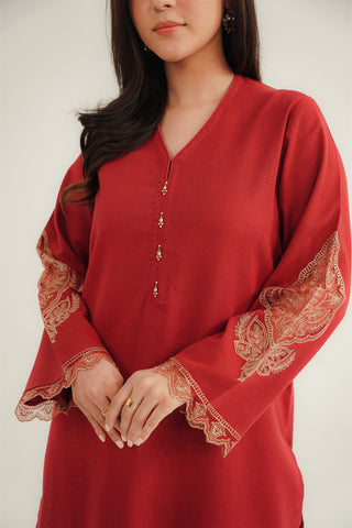 2 Piece Cotton Karandi Embroidered Suit (CP0344)