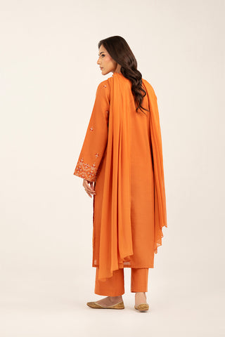 3 Piece Slub Khaddar Embroidered Suit (CP0345)