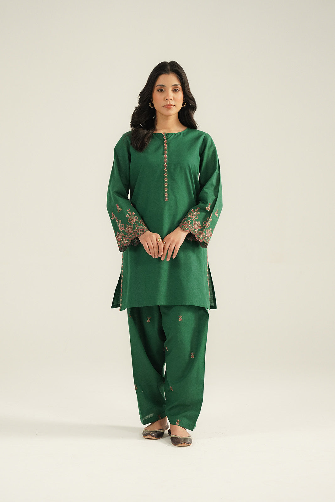 2 Piece Slub Khaddar Embroidered (CP0347)