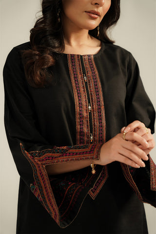 2 Piece Slub Khaddar Embroidered Suit (CP0351)