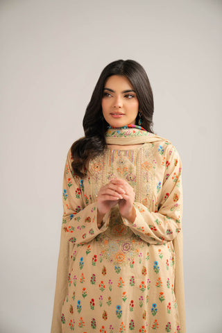 3 Piece Printed Lawn Embroidered Suit (CP0352)
