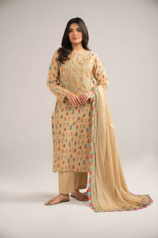 3 Piece Printed Lawn Embroidered Suit (CP0352)