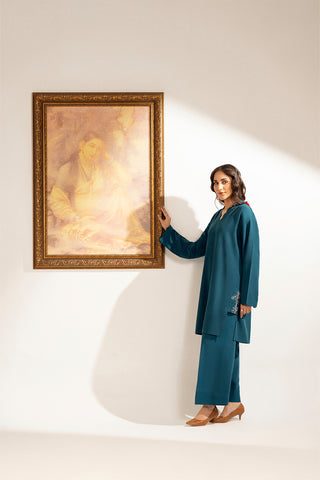 2 Piece Slub Khaddar Embroidered Suit (CP0366)