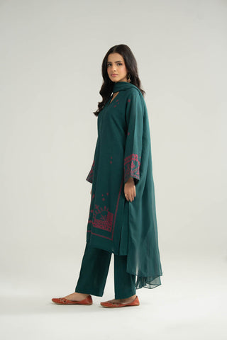 3 Piece Cotton Karandi Embroidered Suit (CP0367)