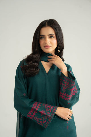 3 Piece Cotton Karandi Embroidered Suit (CP0367)