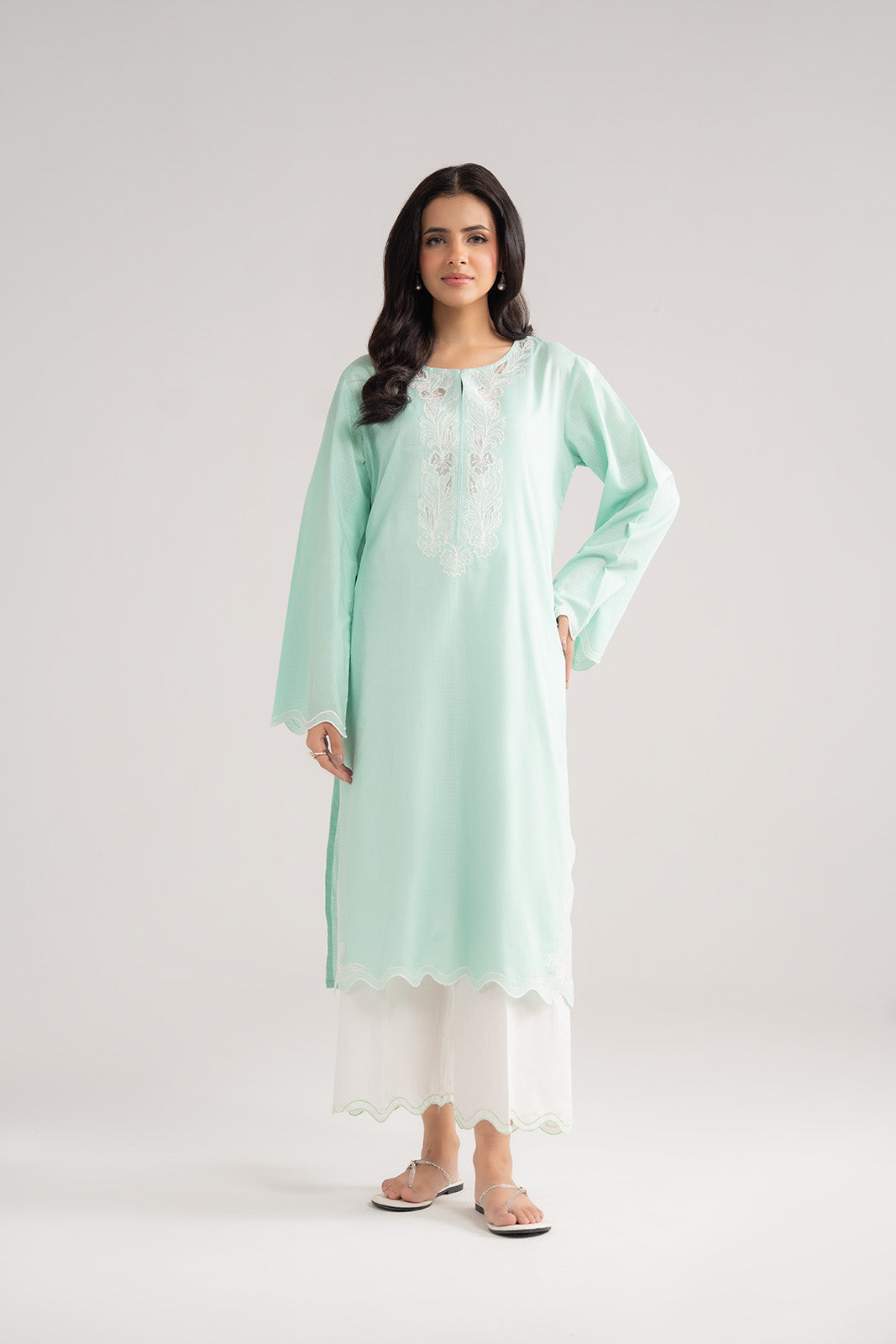 2 Piece Swiss Lawn Embroidered Suit (CP0375)