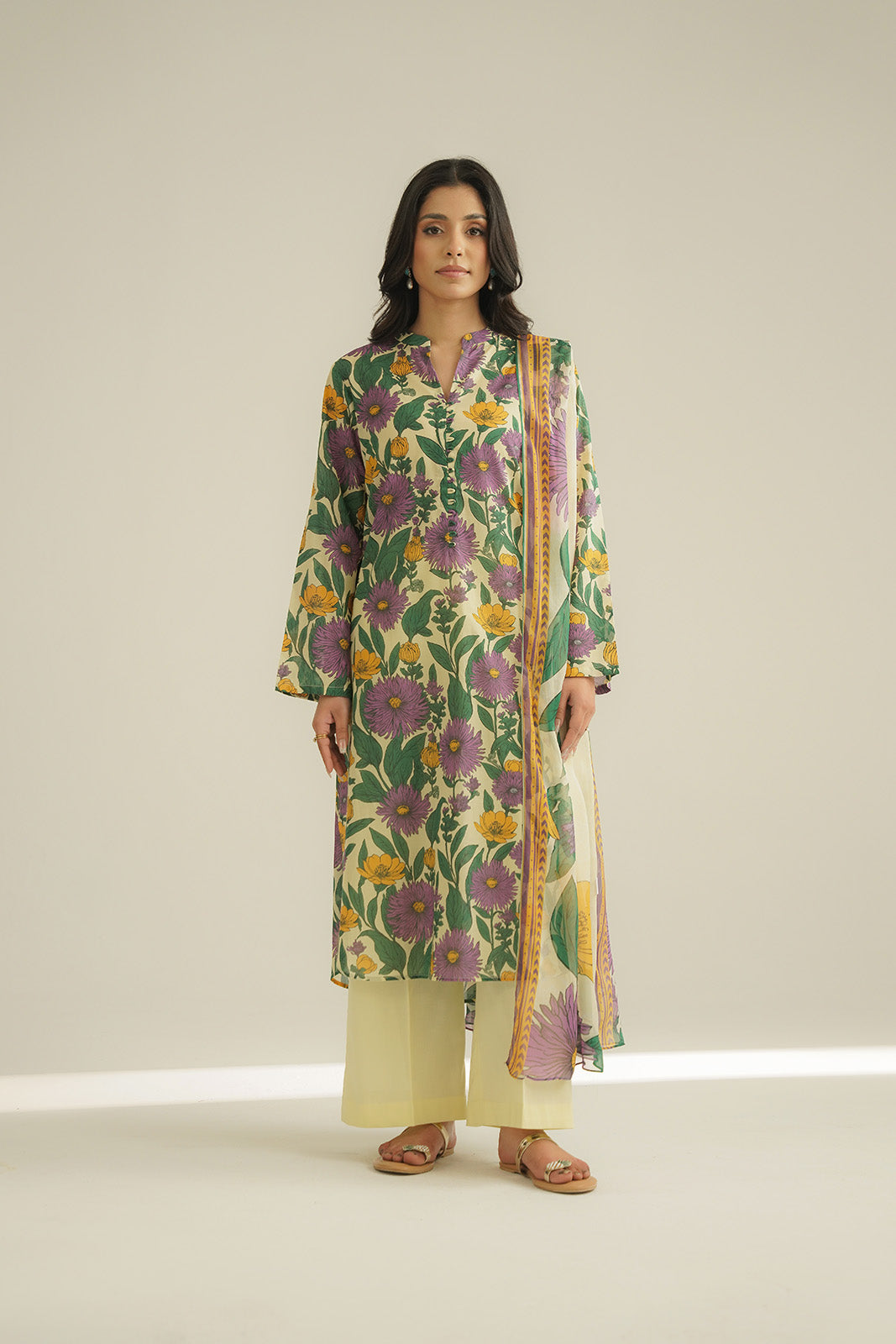 3 Piece Printed Lawn Printed Suit (CP0386)