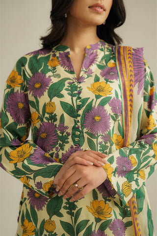 3 Piece Printed Lawn Printed Suit (CP0386)