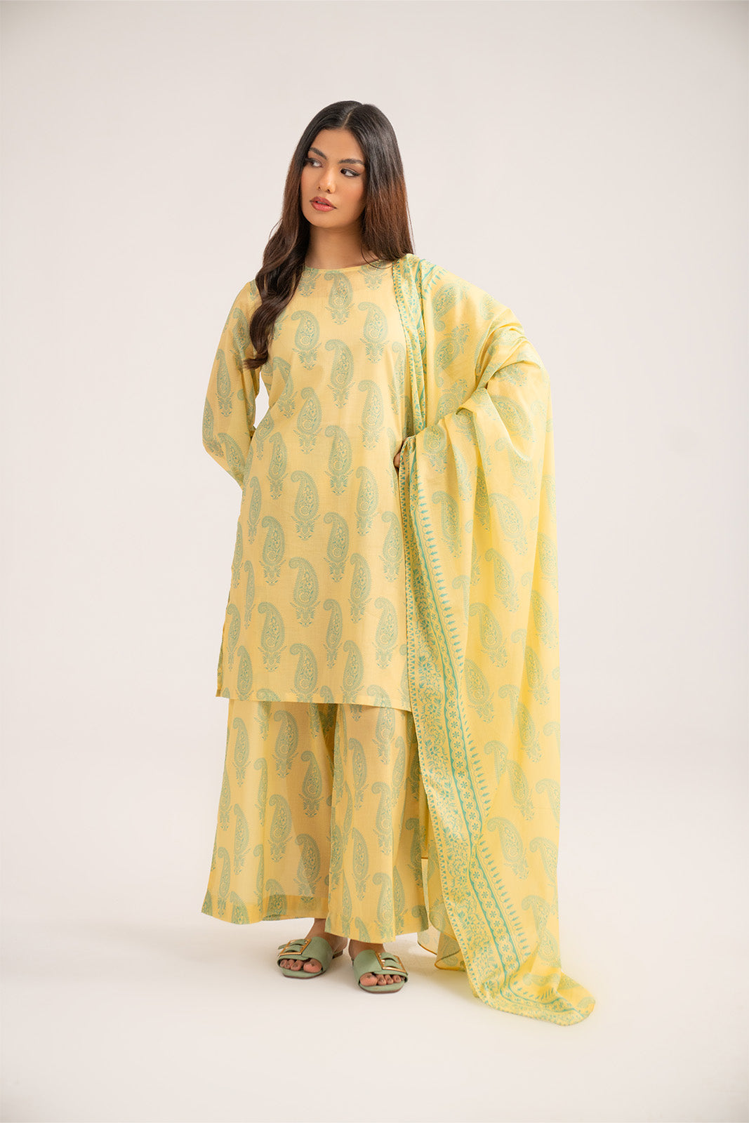 3 Piece Printed Lawn Printed Suit (CP0394)