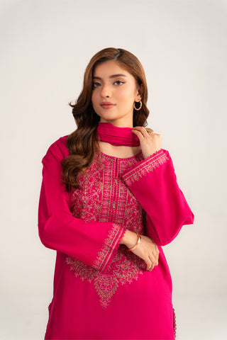3 Piece Cotton Rip Stop Embroidered Suit (CP0407)