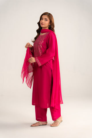 3 Piece Cotton Rip Stop Embroidered Suit (CP0407)
