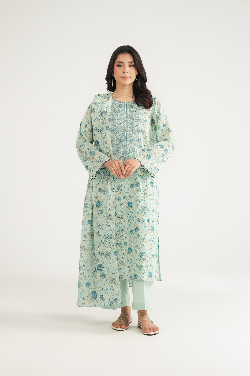 3 Piece Printed Lawn Printed Suit (CP0414)