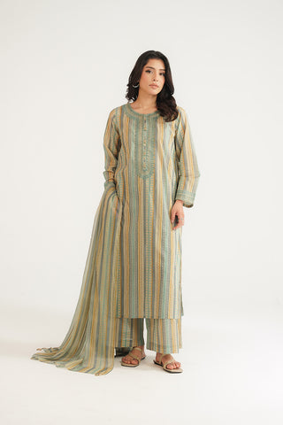 3 Piece Printed Lawn Printed Suit (CP0417)