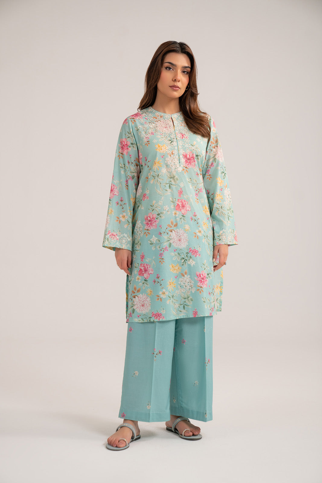 2 Piece Printed Lawn Embroidered Suit (CP0422)