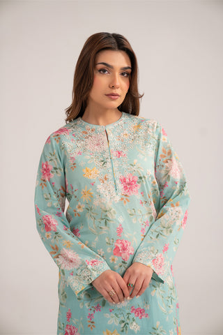 2 Piece Printed Lawn Embroidered Suit (CP0422)