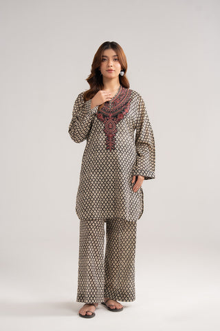 2 Piece Printed Lawn Embroidered Suit (CP0430)