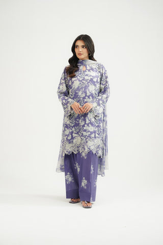 3 Piece Printed Lawn Embroidered Suit (CP0474)