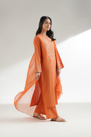 3 Piece Dobby Cotton Embroidered Suit (CP0477)