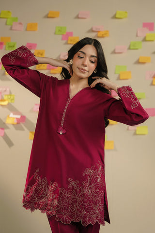 2 Piece Slub Khaddar Embroidered Suit (CP0537)