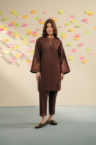 2 Piece Slub Khaddar Embroidered Suit (CP0547)