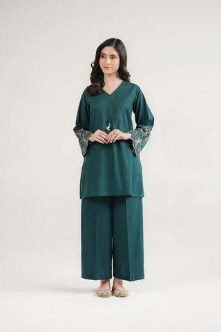 2 Piece Slub Khaddar Embroidered Suit (CP0551)