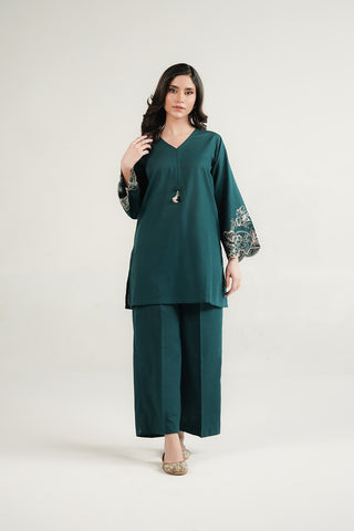 2 Piece Slub Khaddar Embroidered Suit (CP0551)