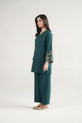 2 Piece Slub Khaddar Embroidered Suit (CP0551)