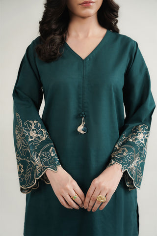 2 Piece Slub Khaddar Embroidered Suit (CP0551)