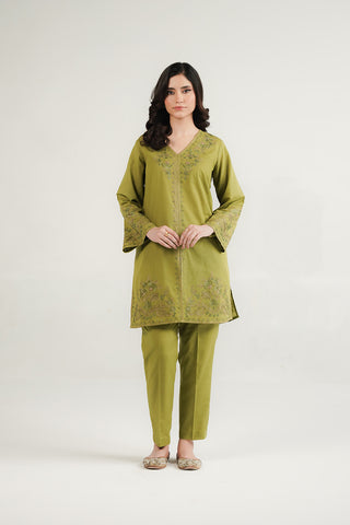 2 Piece Slub Khaddar Embroidered Suit (CP0557)