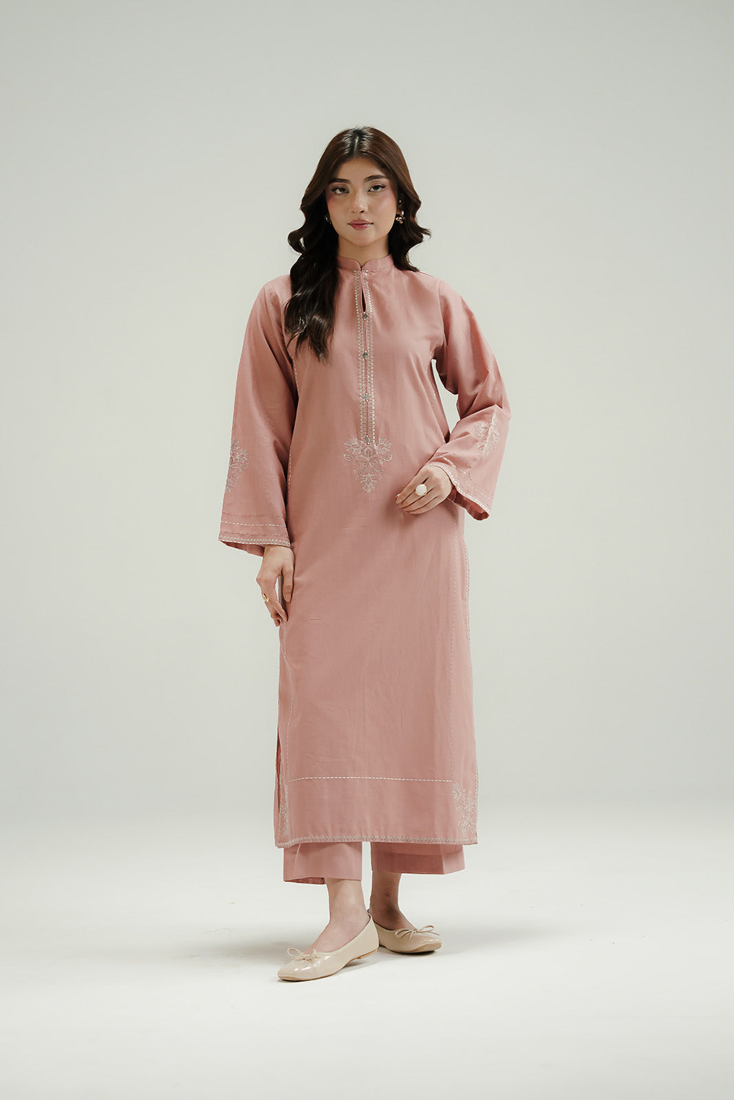 2 Piece Slub Khaddar Embroidered Suit (CP0559)