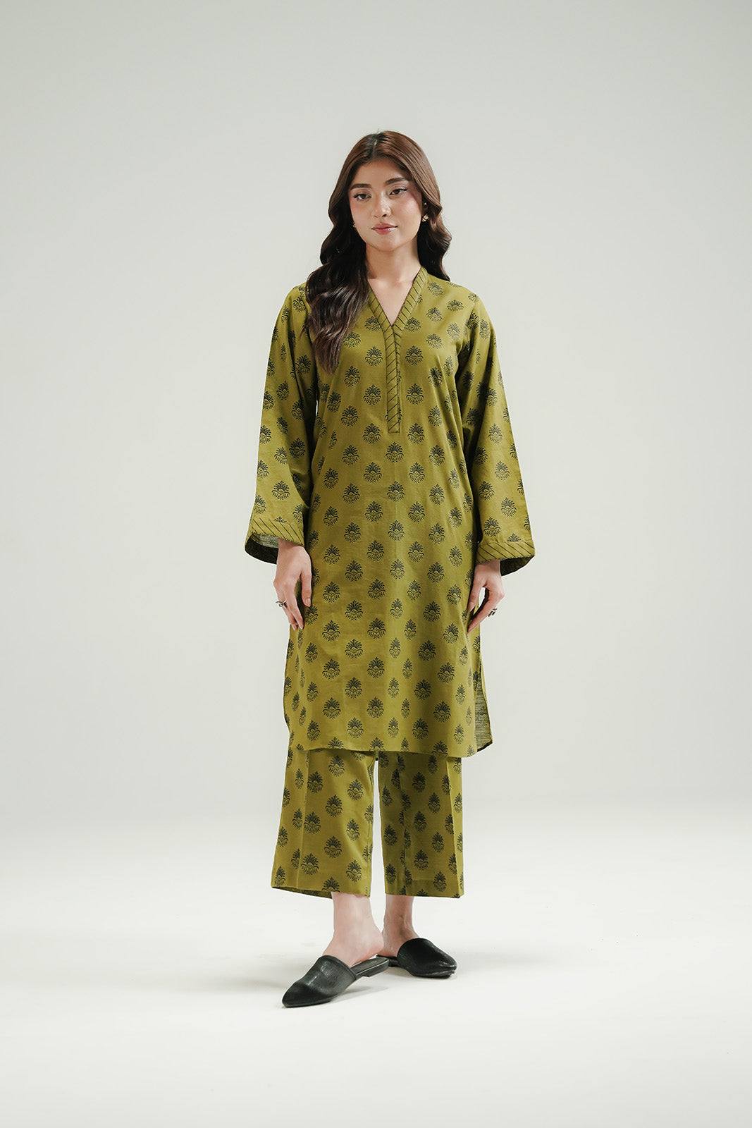 2 Piece Printed Slub Khaddar Printed Suit (CP0563)