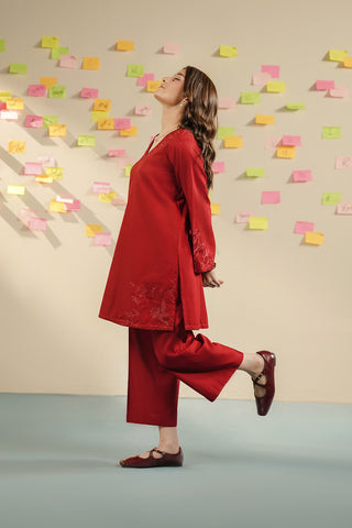 2 Piece Slub Khaddar Embroidered Suit (CP0564)