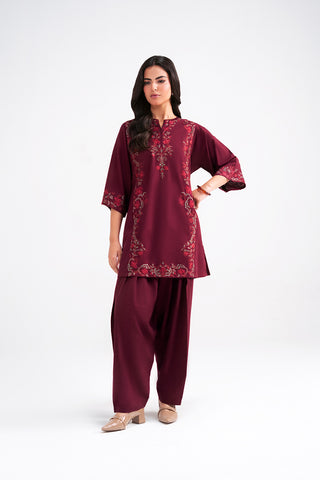 2 Piece Slub Khaddar Embroidered Suit (CP0572)