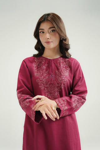 2 Piece Slub Khaddar Embroidered Suit (CP0575)
