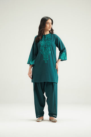 2 Piece Slub Khaddar Embroidered Suit (CP0582)