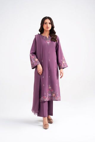 3 Piece Slub Khaddar Embroidered Suit (CP0584)