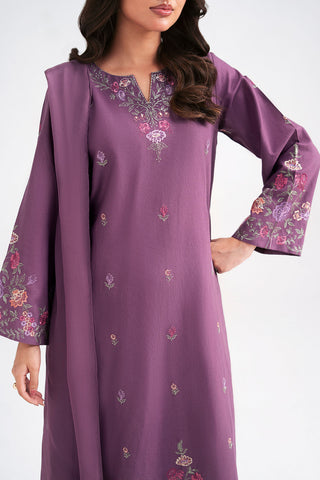 3 Piece Slub Khaddar Embroidered Suit (CP0584)