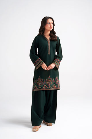 2 Piece Slub Khaddar Embroidered Suit (CP0585)