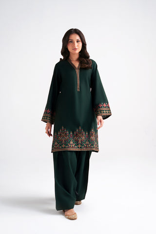 2 Piece Slub Khaddar Embroidered Suit (CP0585)