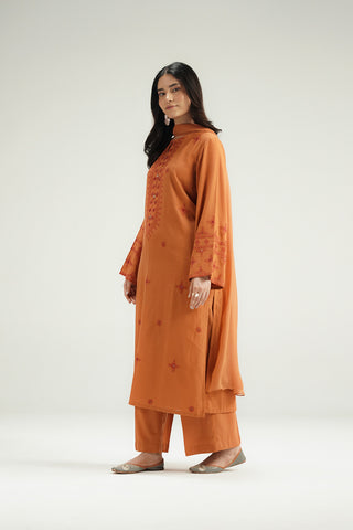 3 Piece Lawn Karandi Embroidered Suit (CP0589)