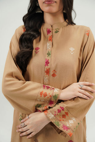 2 Piece Lawn karandi Embroidered Suit (CP0593)