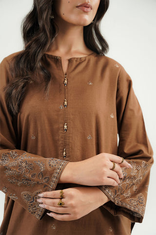 2 Piece Slub Khaddar Embroidered Suit (CP0606)