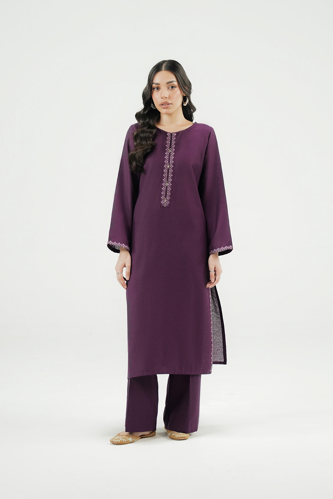 2 Piece Cotton Karandi Embroidered Suit (CP0607)