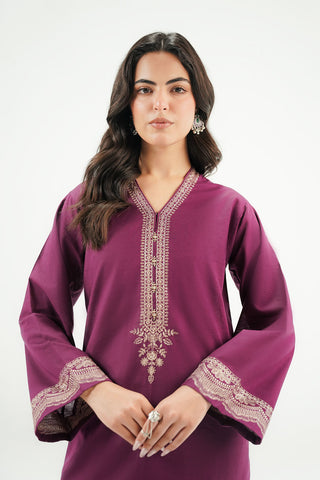 2 Piece Slub Khaddar Embroidered Suit (CP0610)