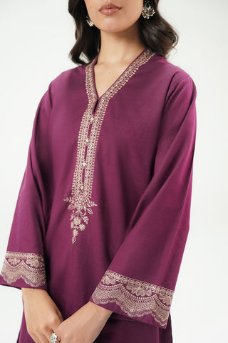 2 Piece Slub Khaddar Embroidered Suit (CP0610)