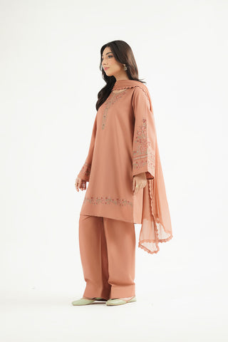 3 Piece Slub Khaddar Embroidered Suit (CP0611)
